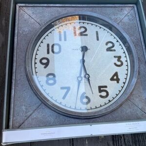 Target Threshold Wall Clock Aged Zinc Brand New